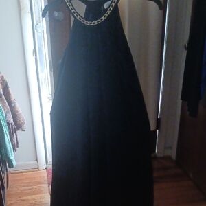 Elegant Black Halter Dress